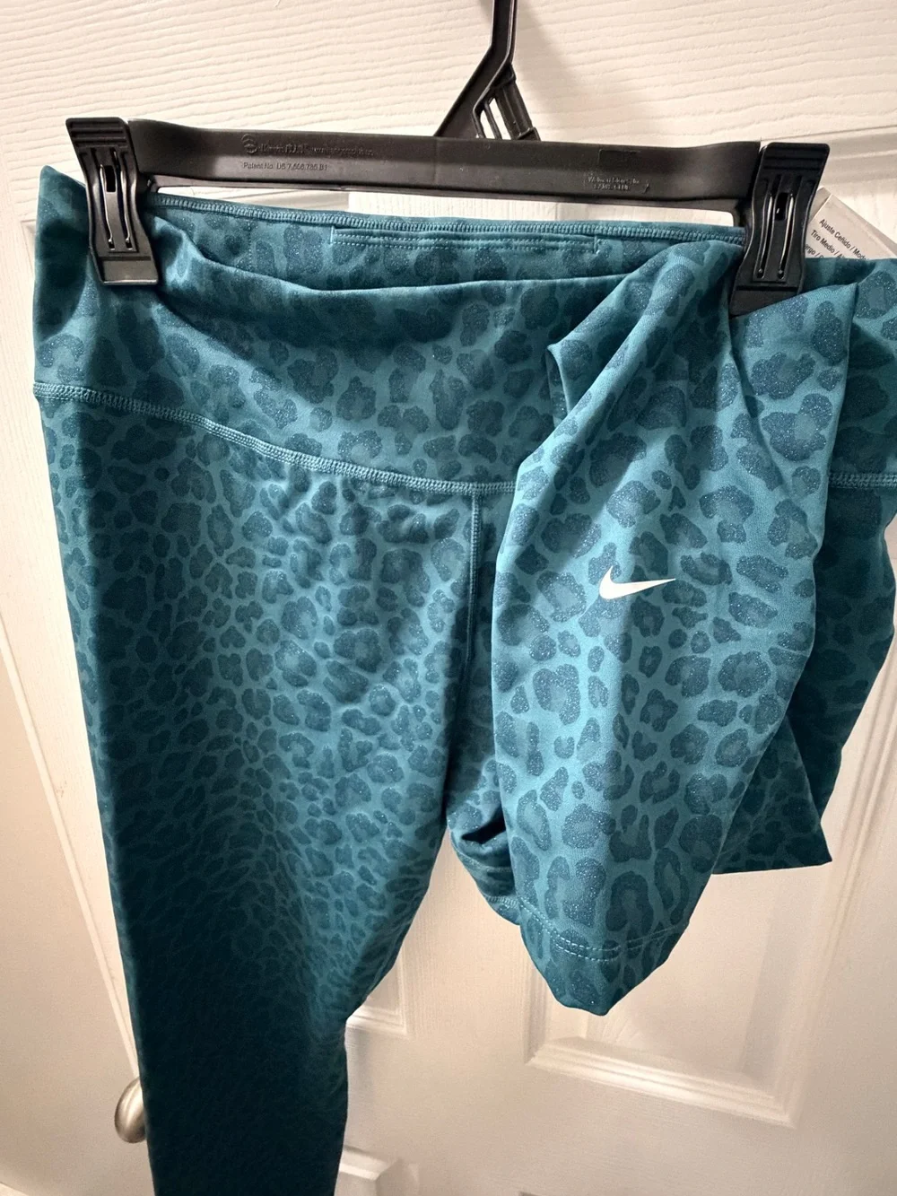 Women’s Teal Nike Leopard Print Leggings